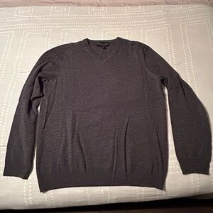 Pronto Uomo Men’s Charcoal V-Neck Sweater - GUC - Sz L